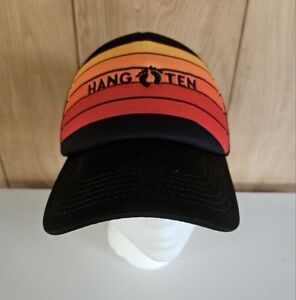 Hang Ten Cali Mesh Back Snapback Trucker Hat In Black OSFA